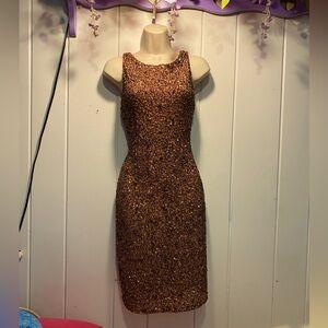 Alice + Olivia | Dresses | Nwot Beaded Sequin Bodycon Dressalice  Oliviakimber Pink Rose Goldsize 4 | Poshmark